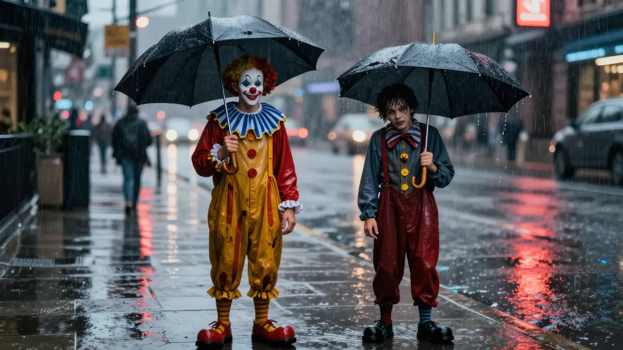 Two Clowns Umbrella